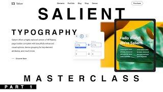 Salient Wordpress - Typography Masterclass Salient (How to Use) 2020