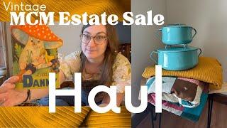 HUGE MCM & Vintage Estate Sale *HAUL* Dansk Pots, Retro Quilts, CottageCore Children Books