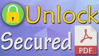 How To Unlock Secured PDF