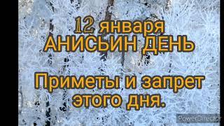 12 января- праздник АНИСЬИН ДЕНЬ. Что нельзя делать в этот день .Традиции и именинники  этого дня.