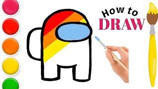 Among us Drawing, painting, and coloring for kids & toddler | #drawing #kidsdrawing #cartoondraw