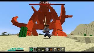 The nine tail fox Kurama (九喇嘛) in minecraft