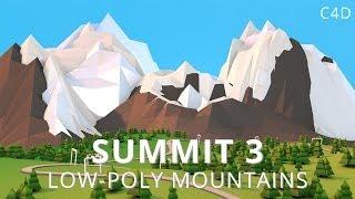 Summit 3 - Low-Poly Mountains - Cinema 4D