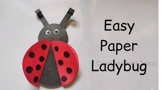 How to make a paper ladybug | paper ladybug origami | DIY Paper Ladybug | Craft