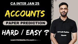 Accounts Paper Prediction CA Inter Jan 25