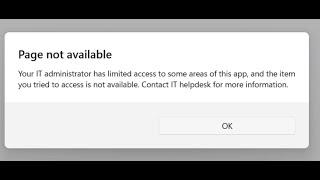 Fix Windows 11 Security Error Your IT Administrator Has Limited Access To Some Areas Of This App