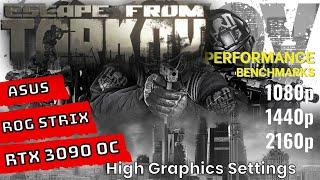 Escape From Tarkov RTX 3090 Benchmarks at | 1080p | 1440p | 4K | [ASUS ROG STRIX RTX 3090 OC]