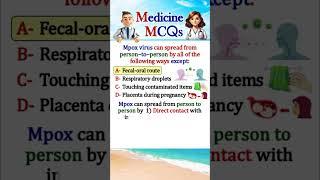 Medical MCQs | Mpox | Ways of transmission