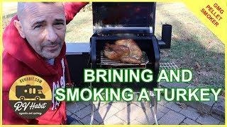 Brining And Smoking A Turkey on the Davy Crockett Green Mountain Grill – How To – RV Cooking