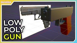 How To Create A Low Poly GUN in Blender (Reference Image Tutorial)