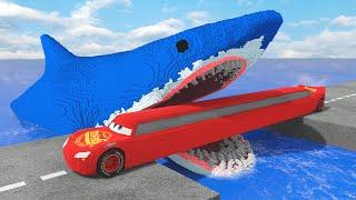 LONG CARS vs SHARK in Teardown