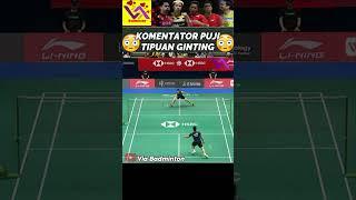 Komentator Tak henti puji Skill tipuan ginting #badminton #bwf