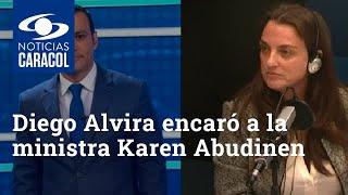 Juan Diego Alvira encaró a la ministra Karen Abudinen