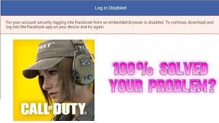 How To Fix Facebook Login Error In Call Of Duty Mobile  Full Tutorials 100% Fix This Issue