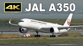 [4K] JAL Airbus A350-900 at Tokyo Haneda Airport / 羽田空港