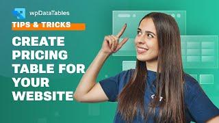 How to Create Pricing Table for your Website with wpDataTables WordPress Tables & Charts Plugin