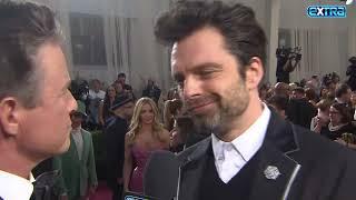 Sebastian Stan JOKES About Covering Receding Hair Line Like Trump! (Exclusive)