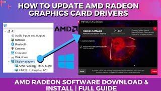 How to Update AMD Radeon Graphics Card Drivers | AMD Radeon Software Download & Install | Full Guide