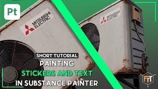 Painting stickers and text in Substance Painter