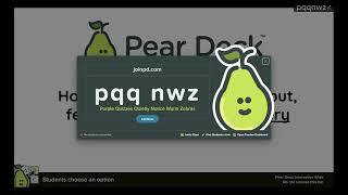 Pear Deck Demonstration with Google Slides