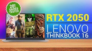 RTX 2050 Gaming (45W) - Lenovo ThinkBook 16 G4+ // Gameplay Test in 20 Games // Laptop