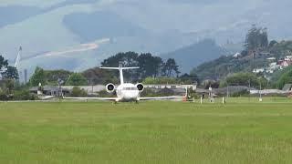 Garden City Helicopters (GCH Jet Operations) Bombardier CL604 Challenger takeoff Nelson Airport