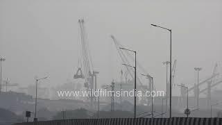 Haldia Petrochemicals dock complex outside Kolkata in West Bengal: Industry along Hooghly delta