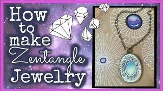 How to Make Zentangle Jewelry DIY ~ Artzyfartzy