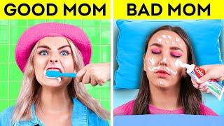 GOOD MOM VS BAD MOM - Crazy Body SWITCH | Awkward Funny Relatable Situations by La La Life Family