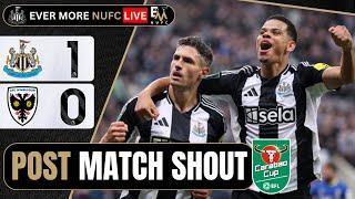 NUFC LIVE CARABAO CUP MATCH REACTION | Newcastle United 1-0 AFC Wimbledon