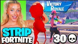 1 KILL = REMOVE 1 CLOTHING PIECE ON FORTNITE | Charlotte Parkes ft. @Harriet_Parkes