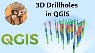 Display drillholes in 3D in Qgis and Create Sections