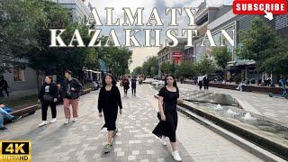 Kazakhstan Almaty city walking tour 4k 