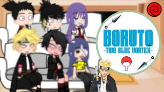 Boruto blue vortex react to Boruto and sarada [Gacha club x boruto]