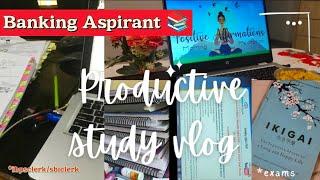 Day in a life of a Banking Aspirant  || Productive Study Vlog ️#ibpsclerk