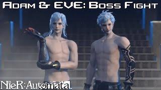 ADAM and EVE BOSS FIGHT (Alien Room Encounter) | NieR Automata - Gameplay Full FIght (PS4 PC HD)