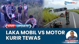 Mobil vs Motor di Desa Membalong Belitung, Kurir Ekspedisi Meninggal Dunia: Motor Hancur