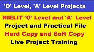 NIELIT 'O' Level and 'A Level Project and Practical File Hard Copy and Running Soft Copy Training
