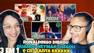 3 em 1 - RONALDINHO canta VOU TE DIBREI & NEYMAR canta CHEGUEI  & CR7 canta OLD TOWN ROAD - React