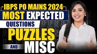 MAINS REASONING IBPS PO 2024 | Puzzles & Miscellaneous IBPS PO MAINS 2024 | SMRITI SETHI