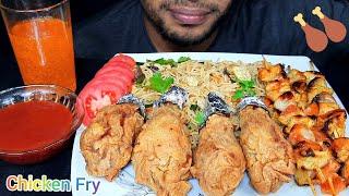 ASMR: Eating Vegetable Noodles || Chicken Fry || Chicken Shashlik #FaysalSpicyASMR