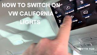 How to Operate VW California Ocean Lights Panel and Buttons | Beginner's Guide