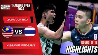 Leong Jun Hao (MAS) vs Kunlavut Vitidsarn (THA) - R16 | Thailand Open 2024