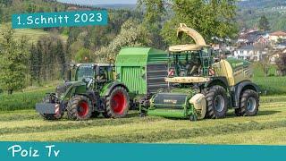 4K | 3x Fendtpower beim 1. Schnitt 2023 | Fendt | Schuitemaker | Silage