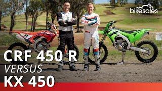 Honda CRF450R v Kawasaki KX450 2023 Comparison