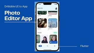 Flutter 3.0 | Photo Editor App UI | Material 3 | Dribbble UI to App | Speed Code