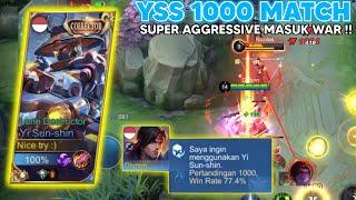 YSS Dlynnn 1000 Match Super Aggressive!! | Top Global Yss Gameplay - Mobile Legends