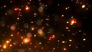 Bright Flying Golden Fire Sparks Background video | Footage | Screensaver