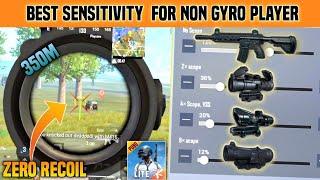 BEST SENSITIVITY SETTING FOR NON GYROSCOPE PLAYER AFTER 0.20.0 | PUBG LITE  SENSITIVITY ZERO RECOIL