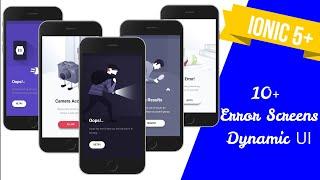 10+ Dynamic Error Screens | Ionic 5+ UI (learn to prepare a reusable component in your app)